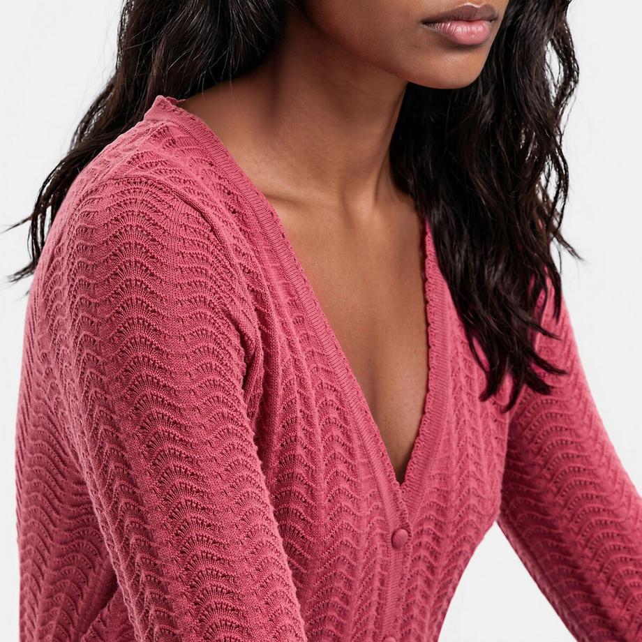 La Redoute Collections Cardigan in maglia fine con scollo a V e chiusura a bottoni  