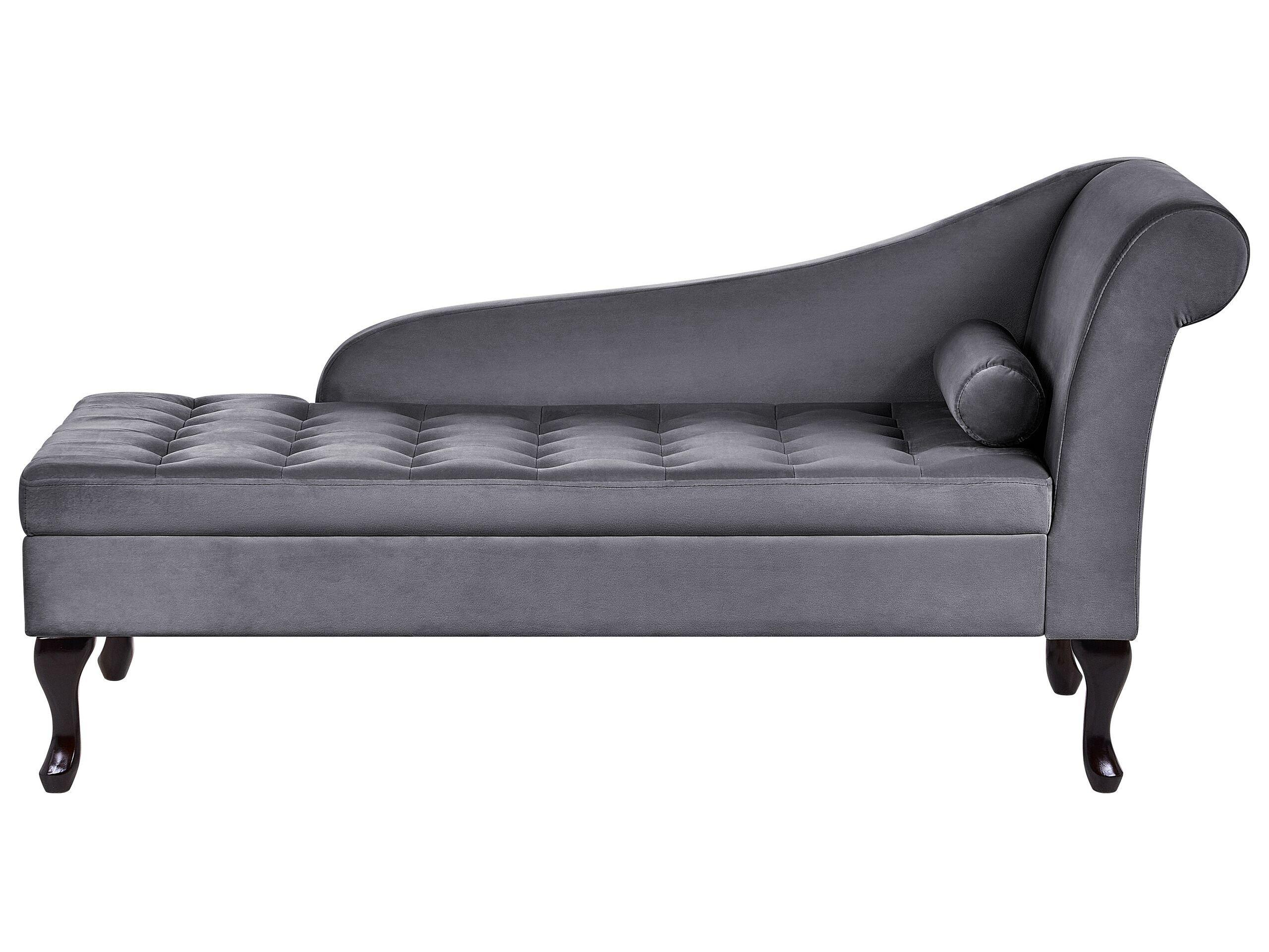 Beliani Chaiselongue aus Samtstoff Retro PESSAC  