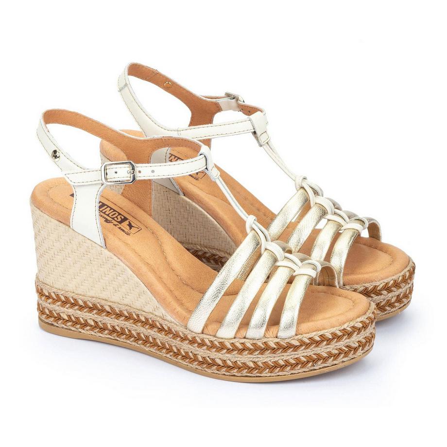 Pikolinos Ronda Sandali Zeppa in Pelle  