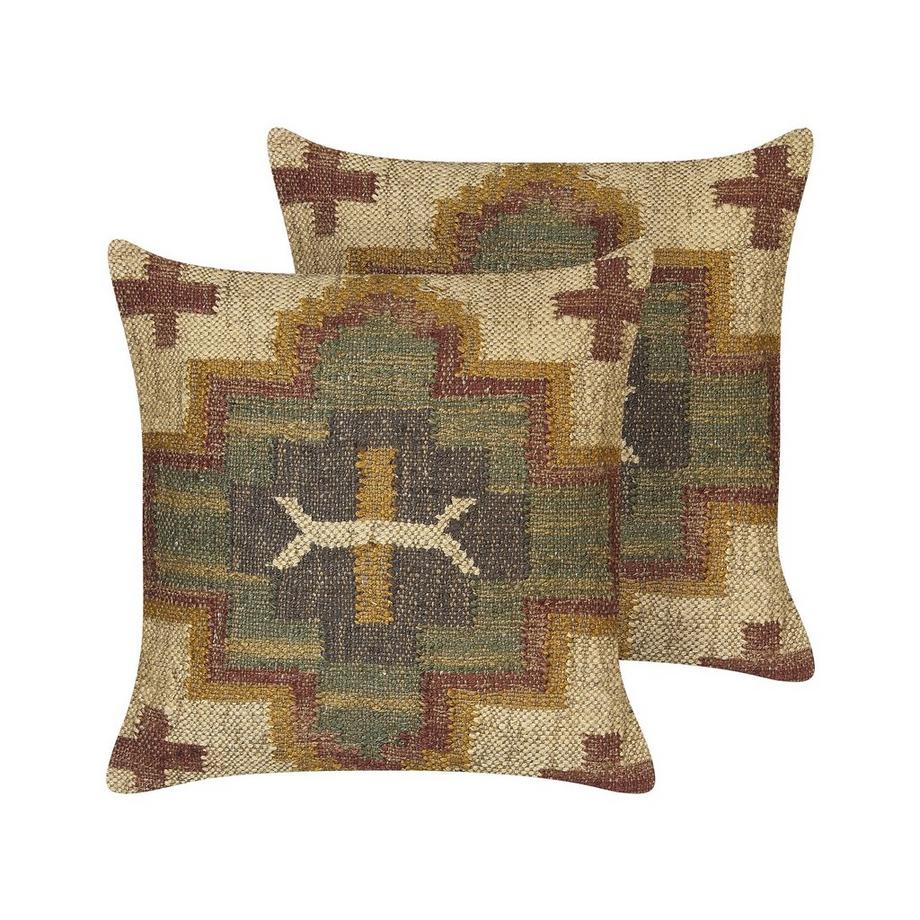 Lot de 2 coussins décoratifs en Jute Boho PULICAT