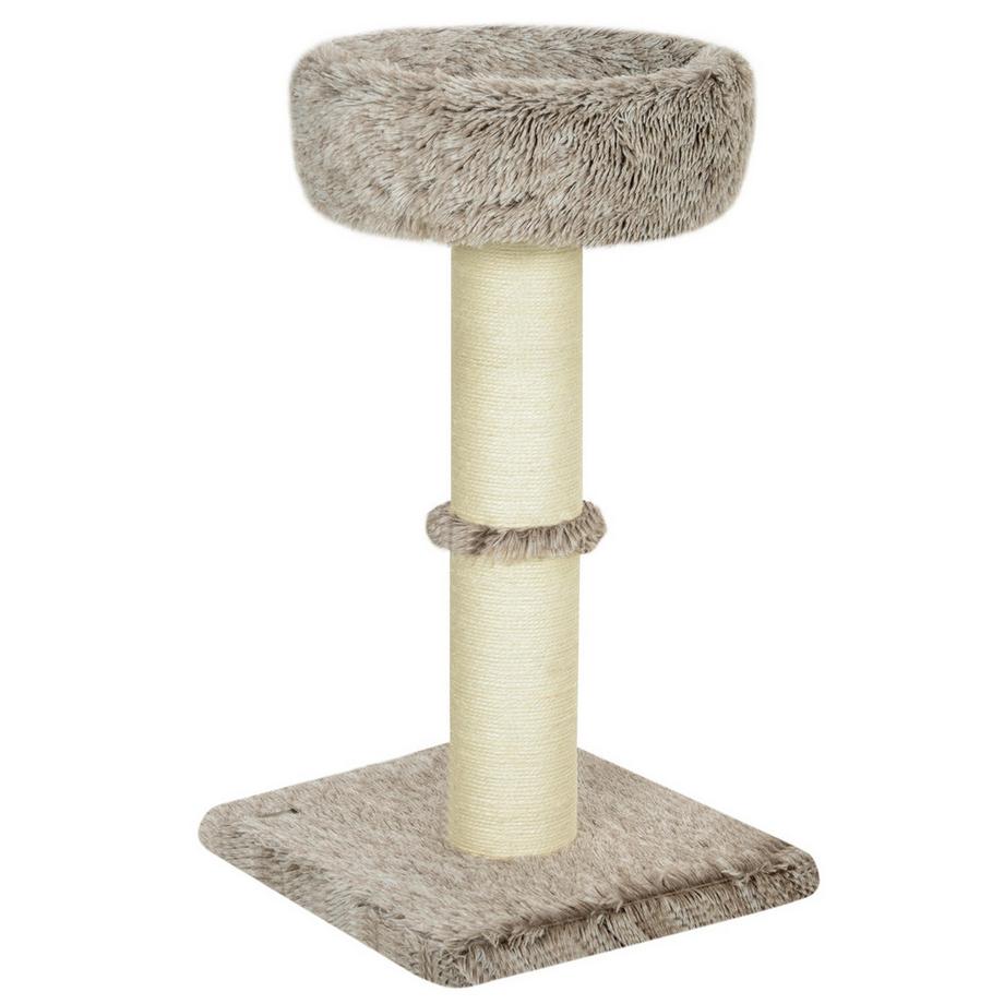 Tiragraffi Tiragraffi alto 87 cm con letto, tronco spesso, tiragraffi per gatti con tiragraffi in sisal, per gatti fino a 6 kg, da interno, marrone