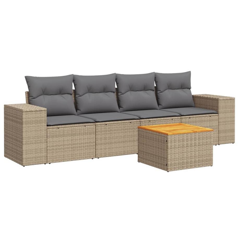 set divano da giardino Polirattan