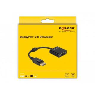 DeLock  DeLOCK Adattatore DisplayPort 1.2 maschio a DVI femmina 4K passivo nero 