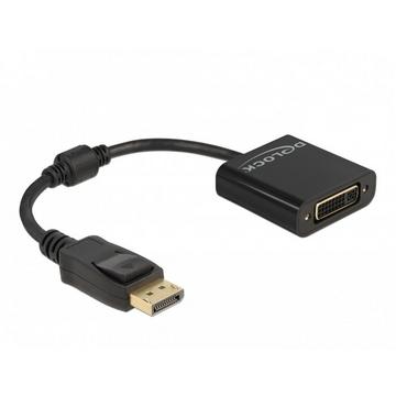 DeLOCK Adaptateur DisplayPort 1.2 mâle vers DVI femelle 4K passif noir