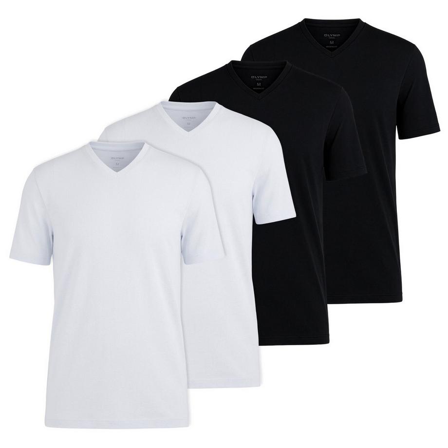 T-shirt  Pack de 4 Confortable à porter-4 Pack V Neck T-Shirt