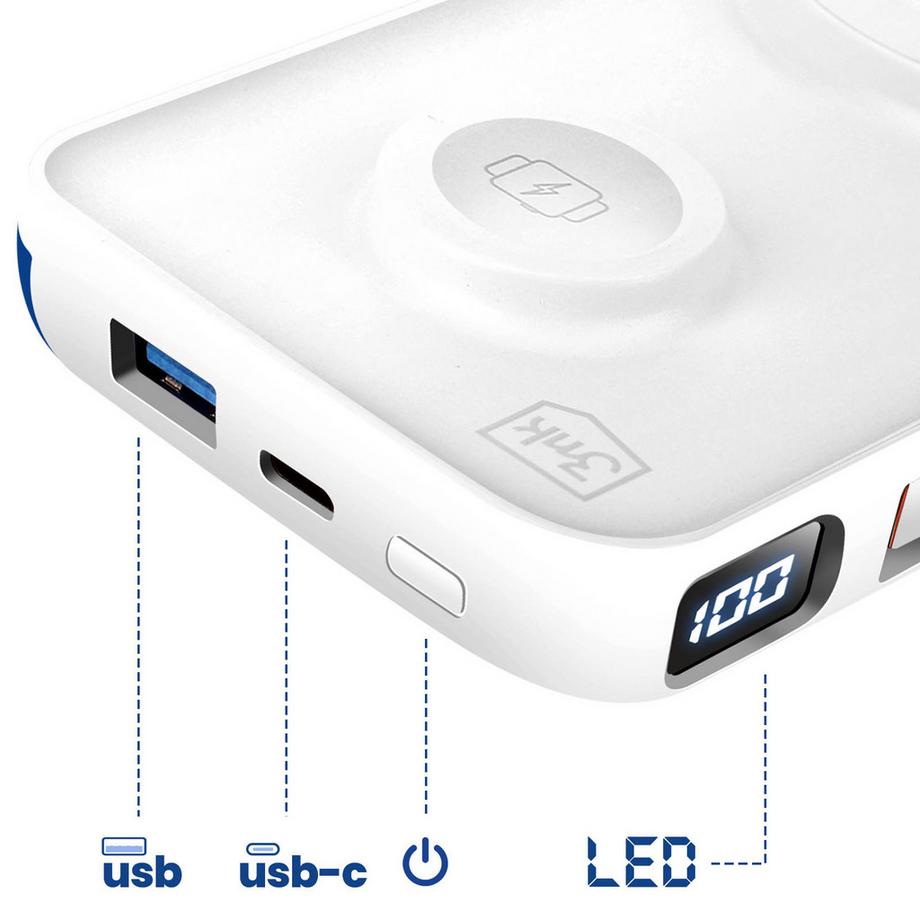 3mk Protection  3mk 10.000mAh MagSafe Powerbank Weiß 