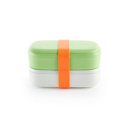 Lékué  Lékué Lunchbox to go Ensemble boîte repas 0,5 L Polypropylène (PP), Silicone Vert, Blanc 2 pièce(s) 