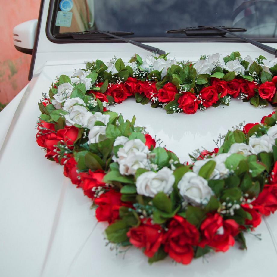 B2X  Rote Kunstrosen, 48 Stk. 