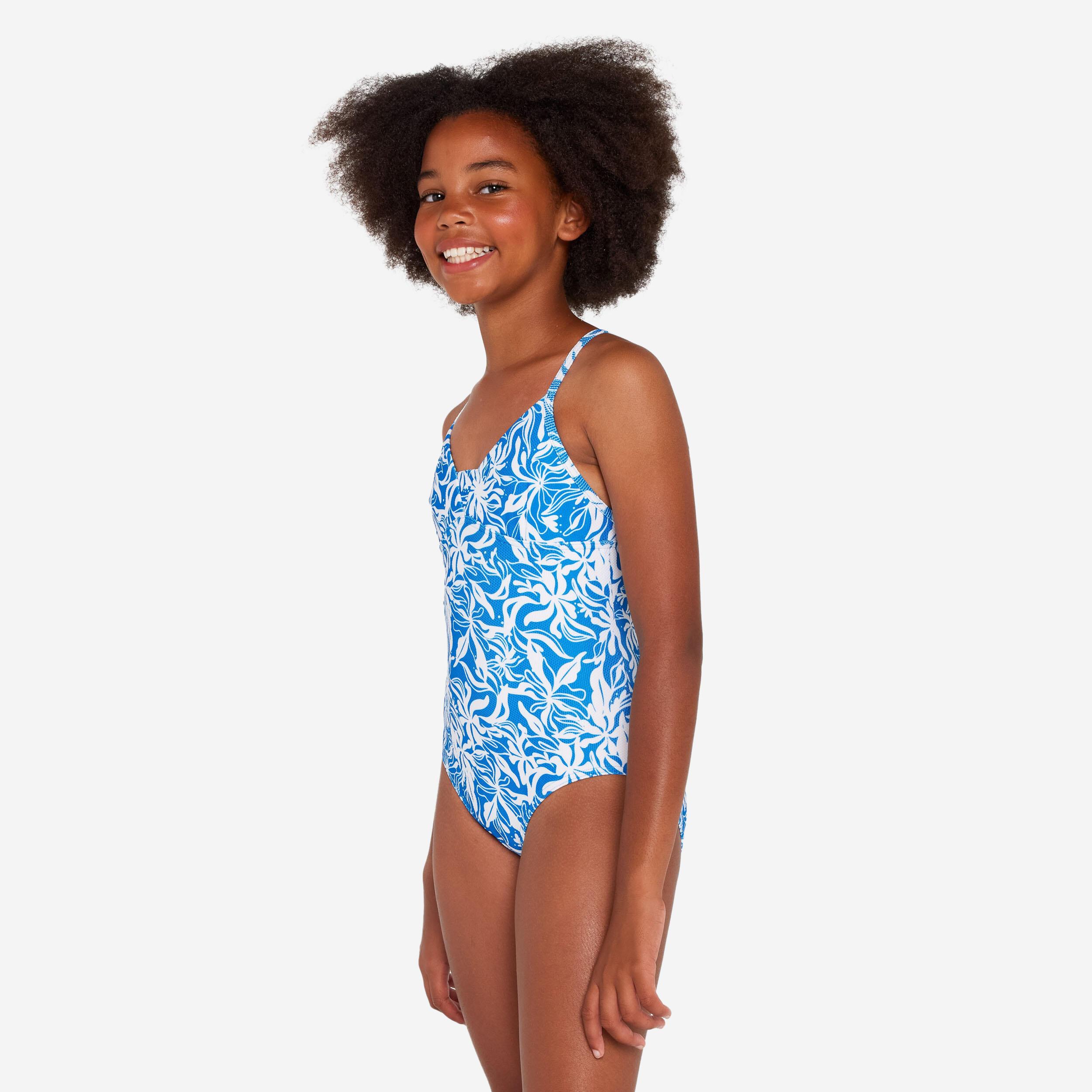 DECATHLON  Costume da bagno surf bambina spalline incrociate poliestere 