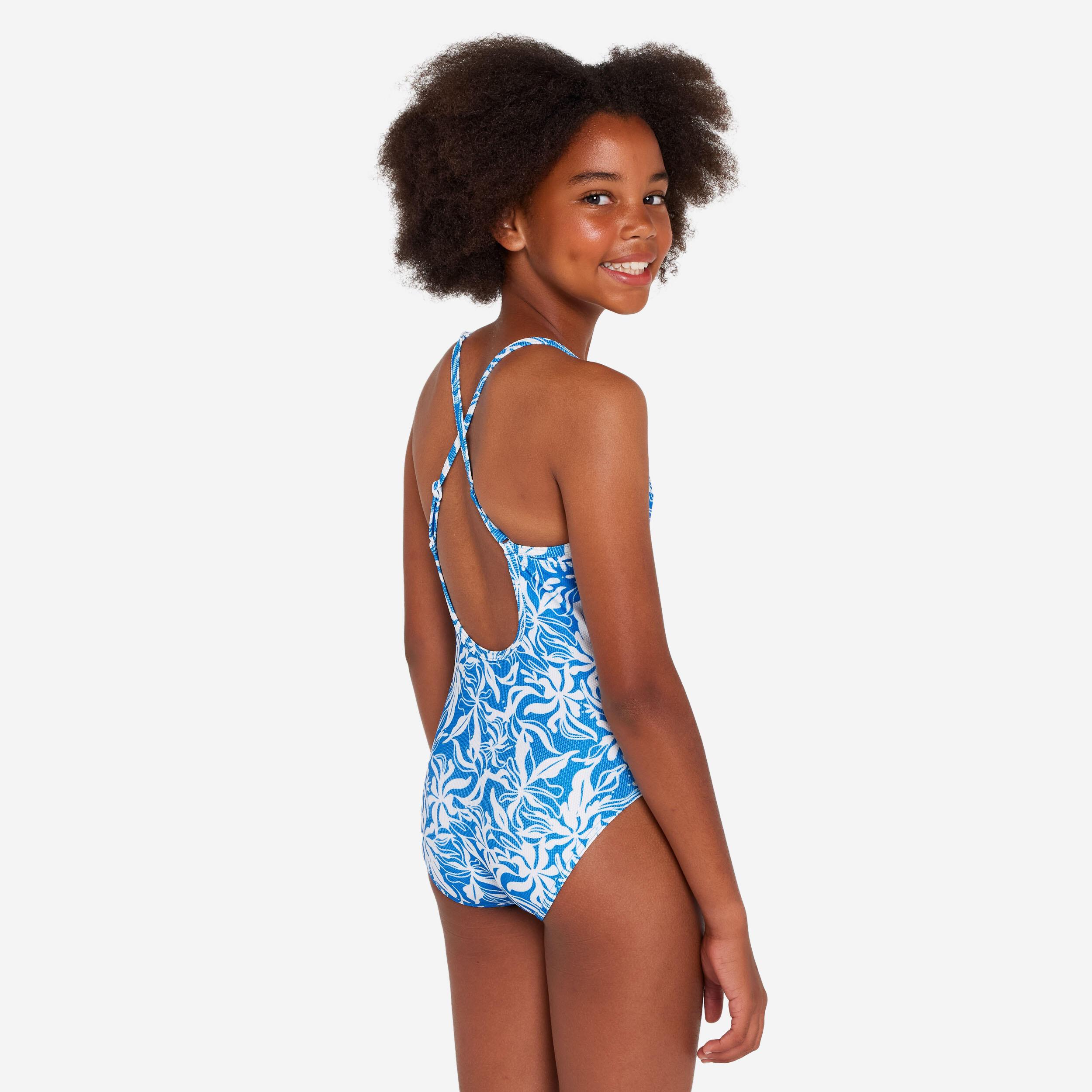 DECATHLON  Costume da bagno surf bambina spalline incrociate poliestere 