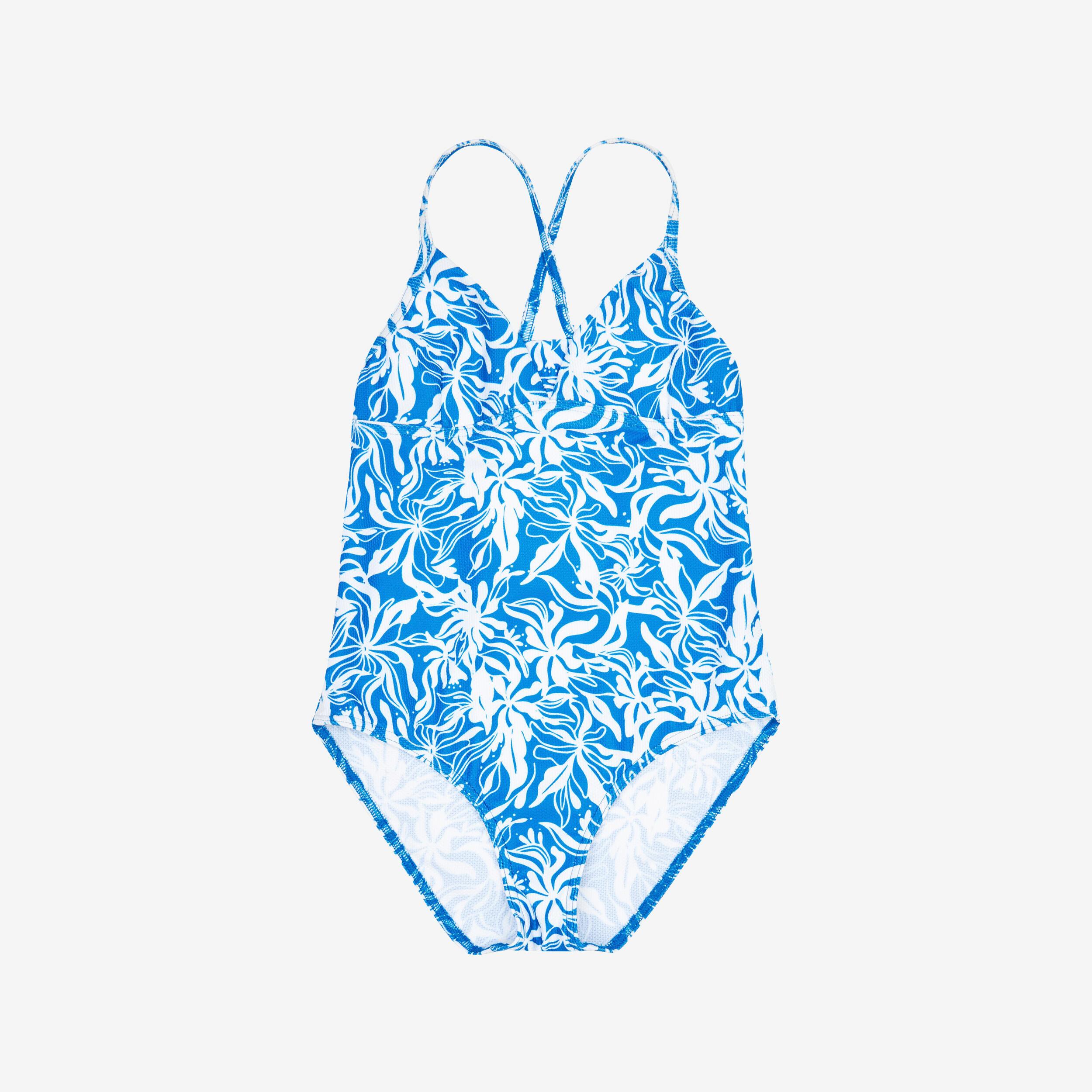 DECATHLON  Costume da bagno surf bambina spalline incrociate poliestere 