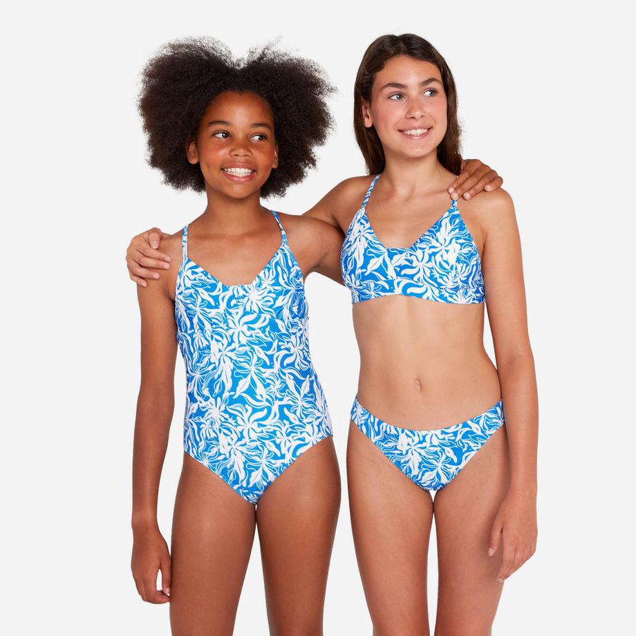 DECATHLON  Costume da bagno surf bambina spalline incrociate poliestere 