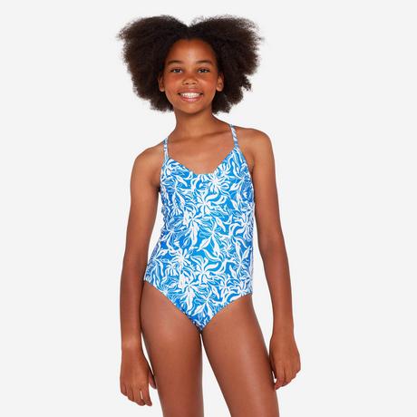 DECATHLON  Costume da bagno surf bambina spalline incrociate poliestere 