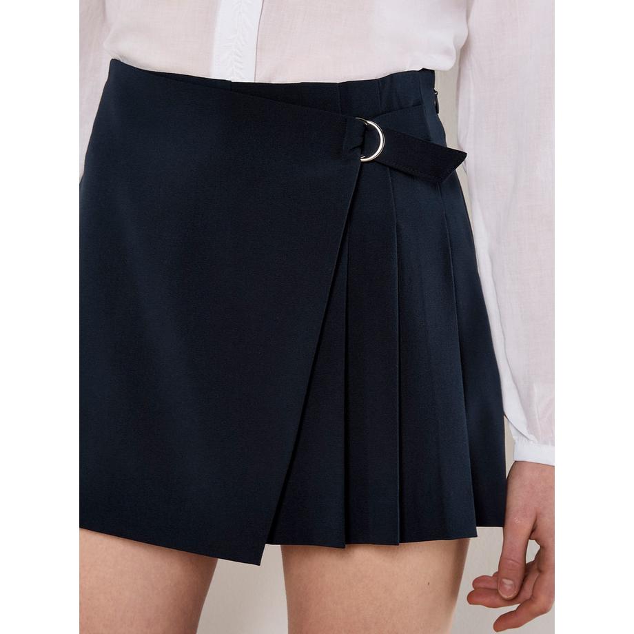 Wrap Pleated Mini Skort