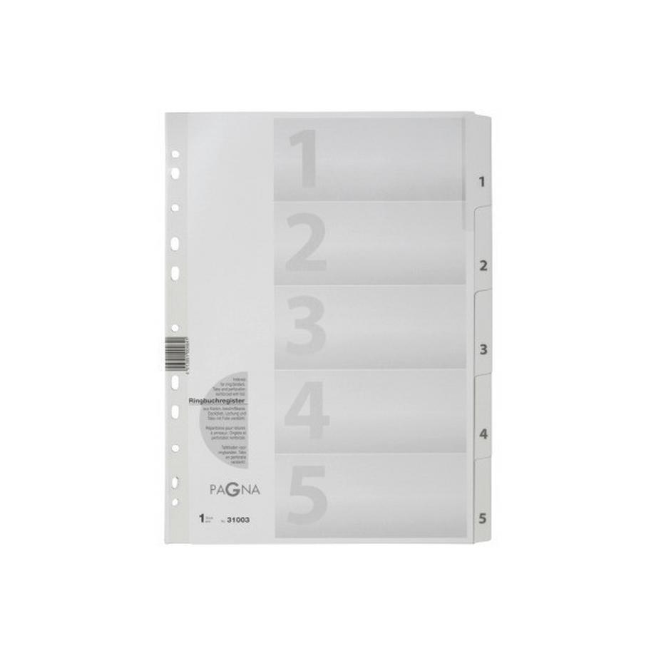 Pagna PAGNA Register Karton weiss A4 31003-08 5-teilig, 1-5  