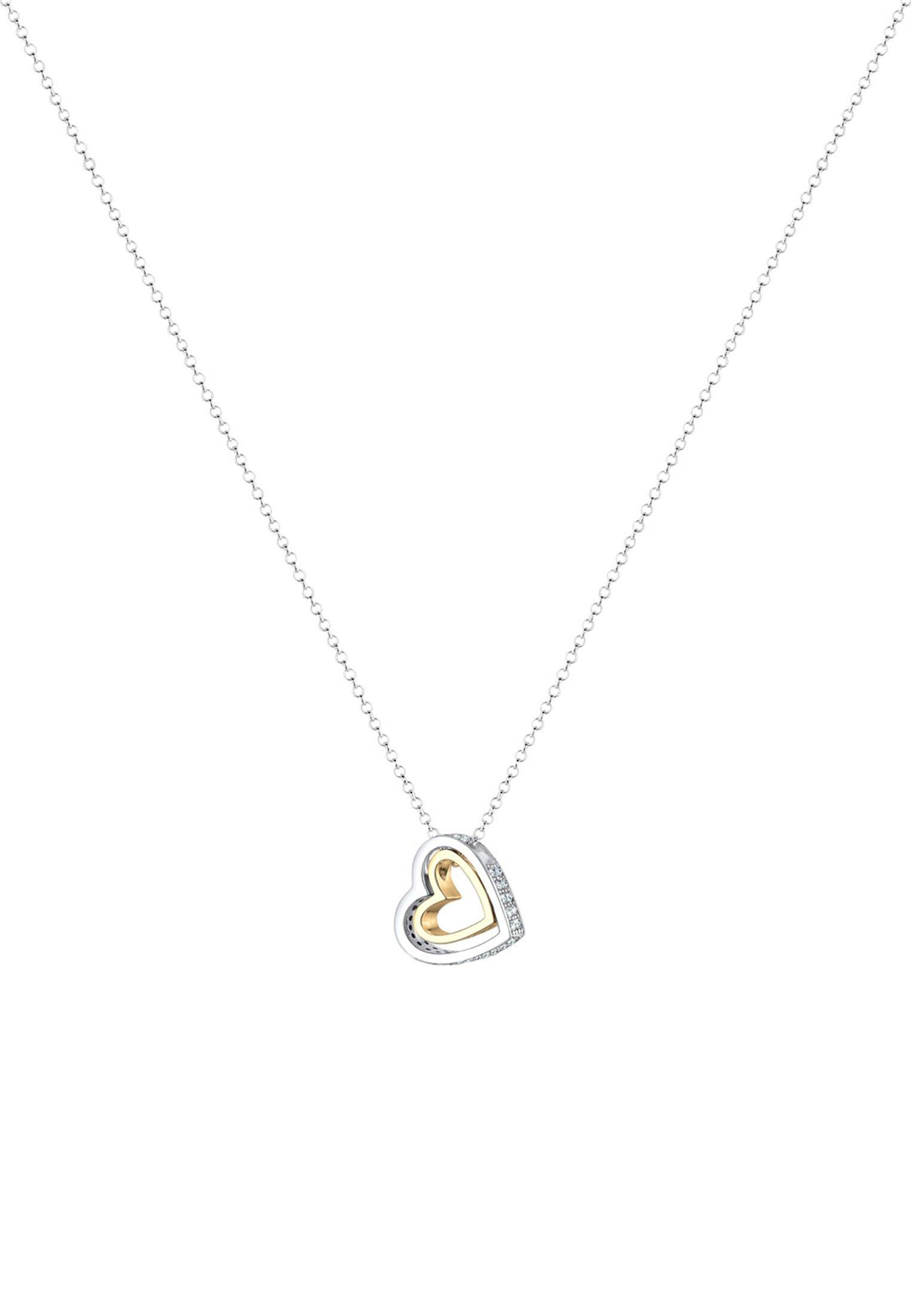 Elli  Collier Pendentif De Coeur Cristaux 