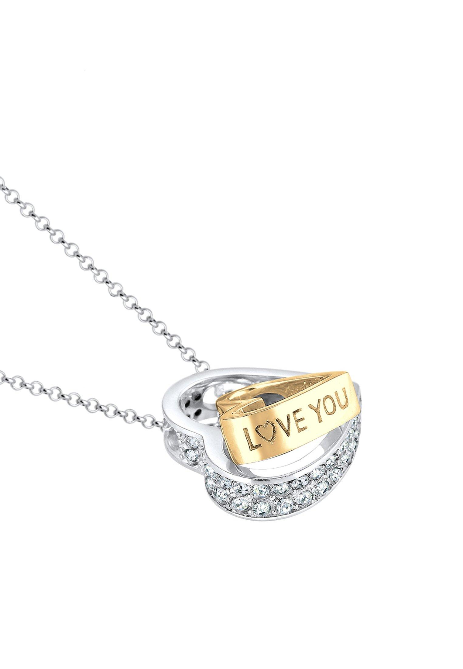 Elli  Collier Pendentif De Coeur Cristaux 