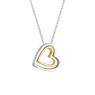 Elli  Collier Pendentif De Coeur Cristaux 