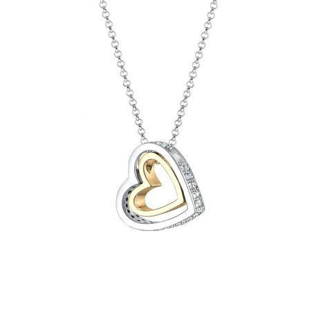 Elli  Collier Pendentif De Coeur Cristaux 