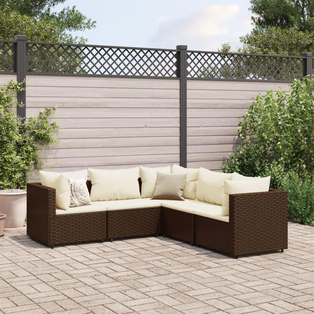 VidaXL set salotto da giardino Polirattan  