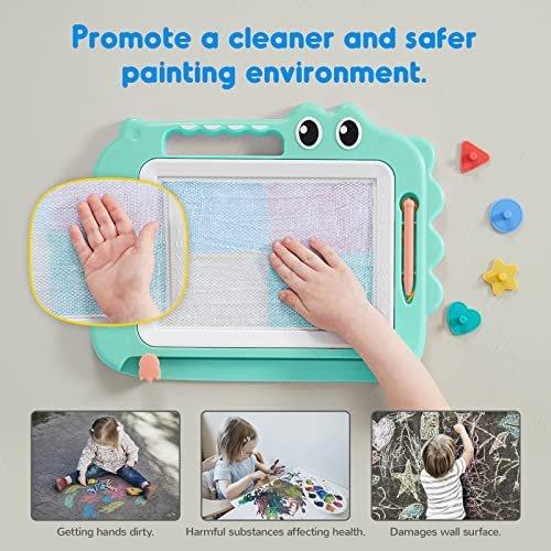 Activity-board  Jouet pour enfants, planche à dessin magnétique pour l'apprentissage précoce, planche à peindre effaçable colorée, cadeau pour bébé, bloc à dessin avec quatre tampons 