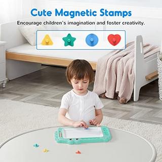 Activity-board  Jouet pour enfants, planche à dessin magnétique pour l'apprentissage précoce, planche à peindre effaçable colorée, cadeau pour bébé, bloc à dessin avec quatre tampons 