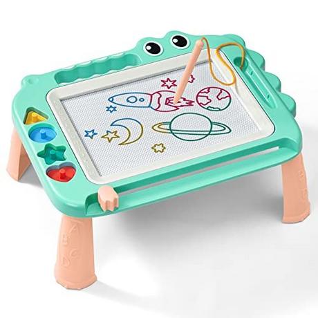 Activity-board  Jouet pour enfants, planche à dessin magnétique pour l'apprentissage précoce, planche à peindre effaçable colorée, cadeau pour bébé, bloc à dessin avec quatre tampons 