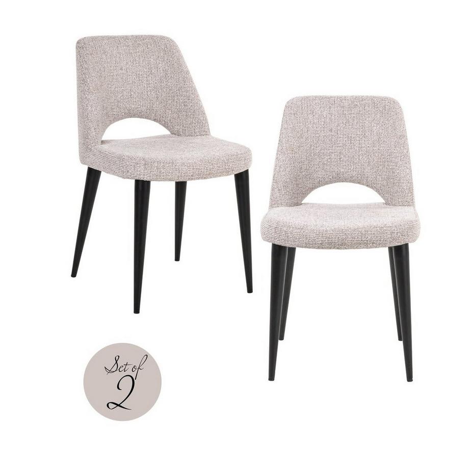 Richmond Interiors Esszimmerstuhl Tabitha natural fancy (2er-Set) (objekttauglich)  