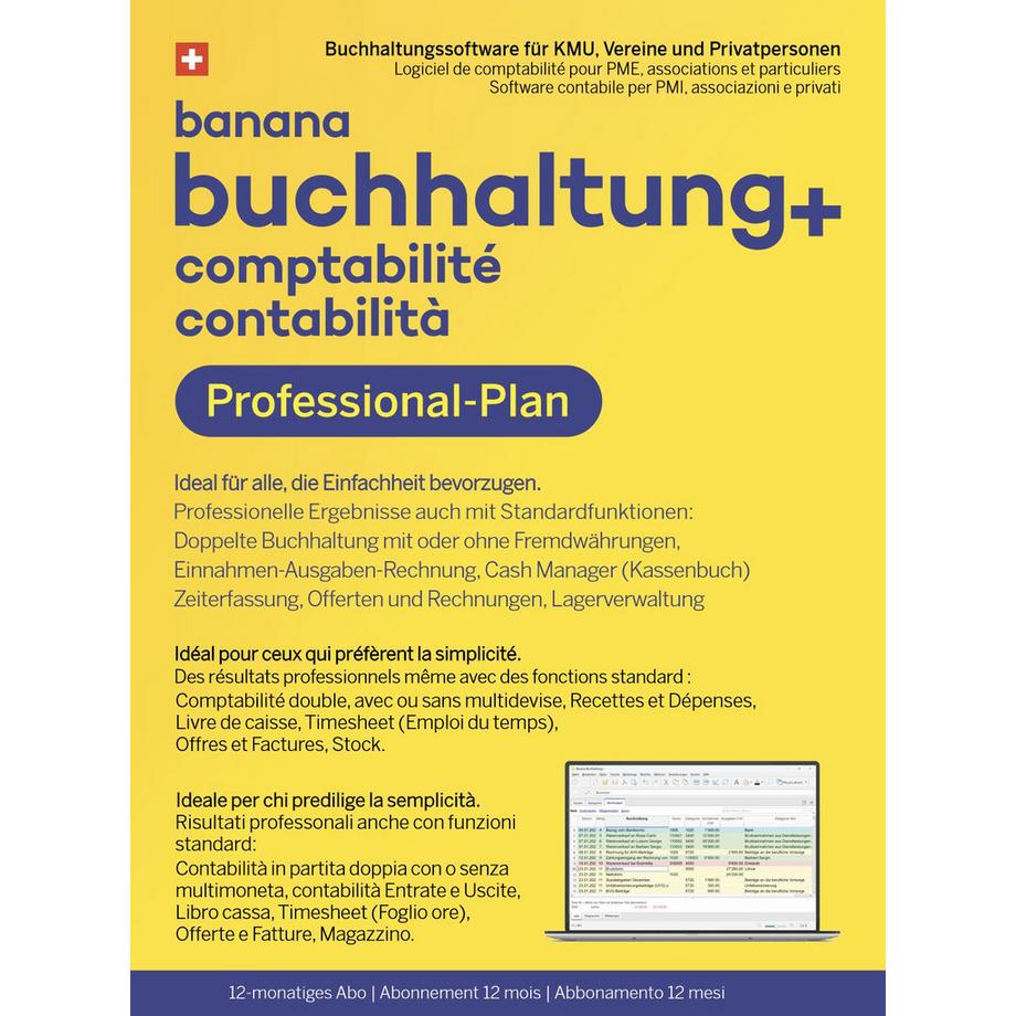 Banana.ch SA  Banana Buchhaltung Plus    Professional  Plan 