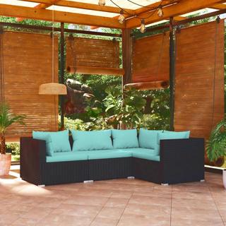 VidaXL set lounge giardino Polirattan  