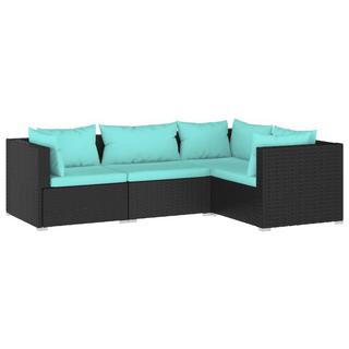 VidaXL set lounge giardino Polirattan  