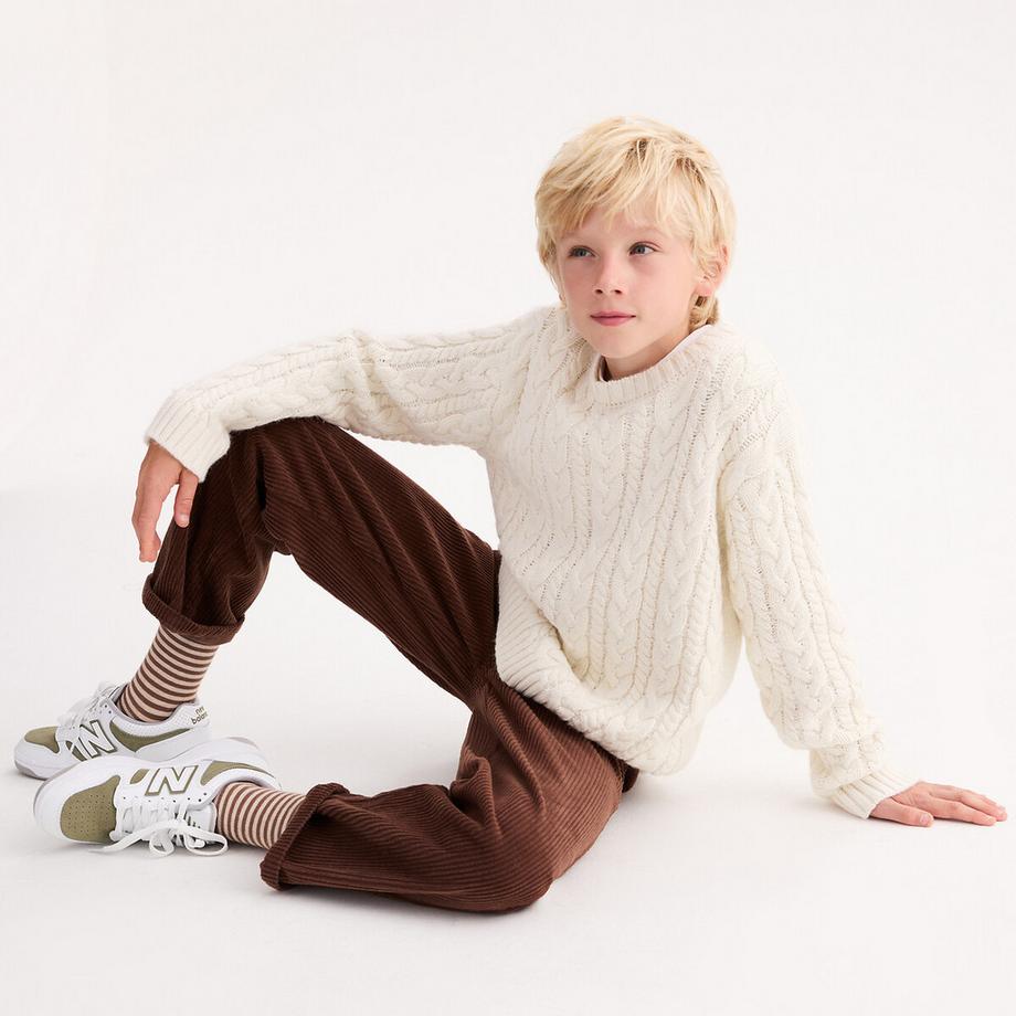 La Redoute Collections  Pull col rond en grosse maille torsadée 