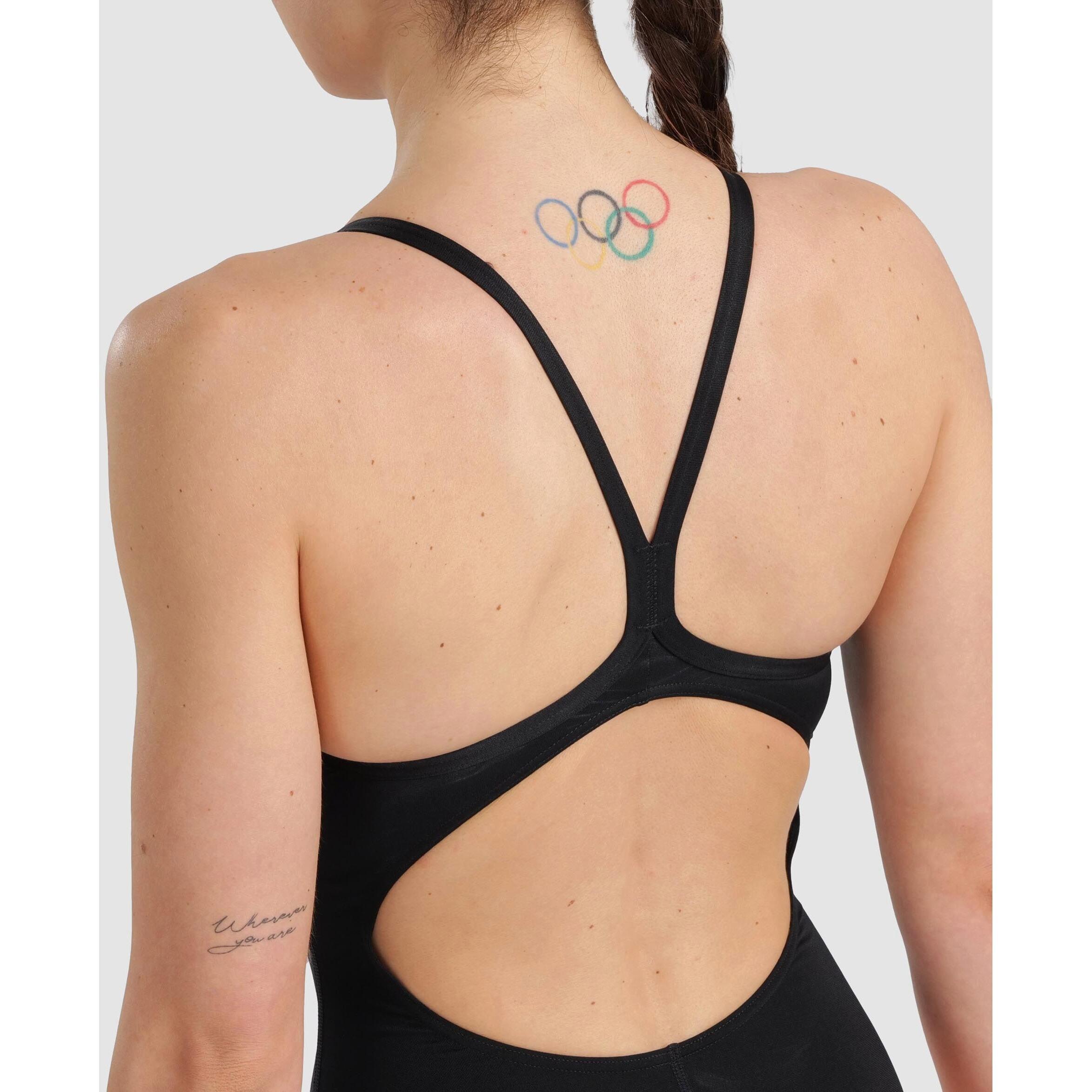 arena Lightdrop Marbled Einteiler Badeanzug  