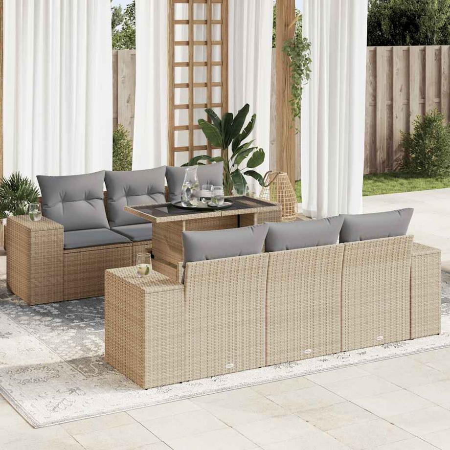 VidaXL set di divani da giardino Polirattan  