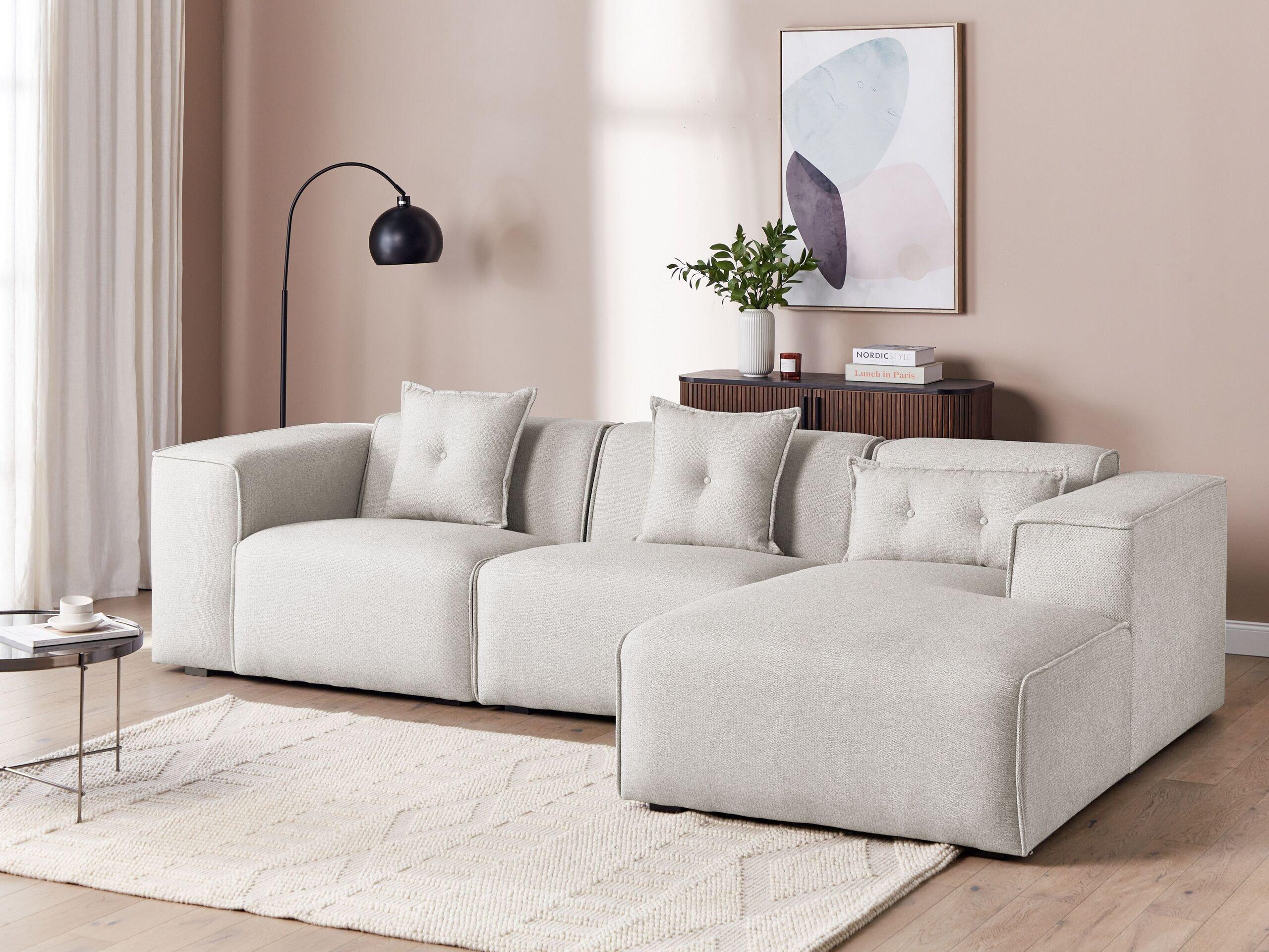 Beliani Ecksofa aus Polyester Modern DOLVA  