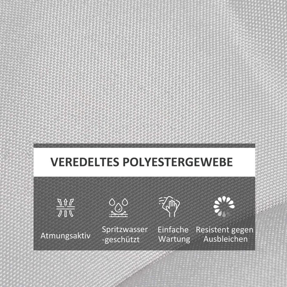 Northio  6Er-Set Sitzkissen Stuhlkissen Mit Bändern Sitzauflage Polsterkissen Für Indoor, Outdoor, Hellgrau, 40 X 40 X 4 Cm 