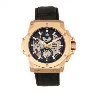 Montre Reign Commodus Automatique Squelette avec Bracelet en Cuir