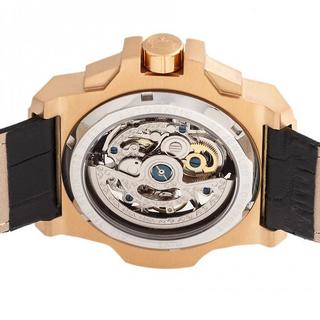 Reign  Montre Reign Commodus Automatique Squelette avec Bracelet en Cuir 