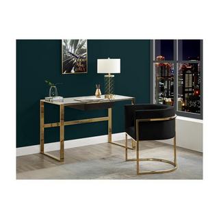 PASCAL MORABITO Lot de 2 chaises avec accoudoirs PERIA Velours acier inoxydable  