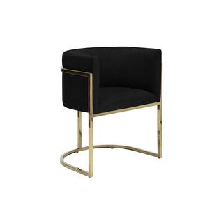 PASCAL MORABITO Lot de 2 chaises avec accoudoirs PERIA Velours acier inoxydable  