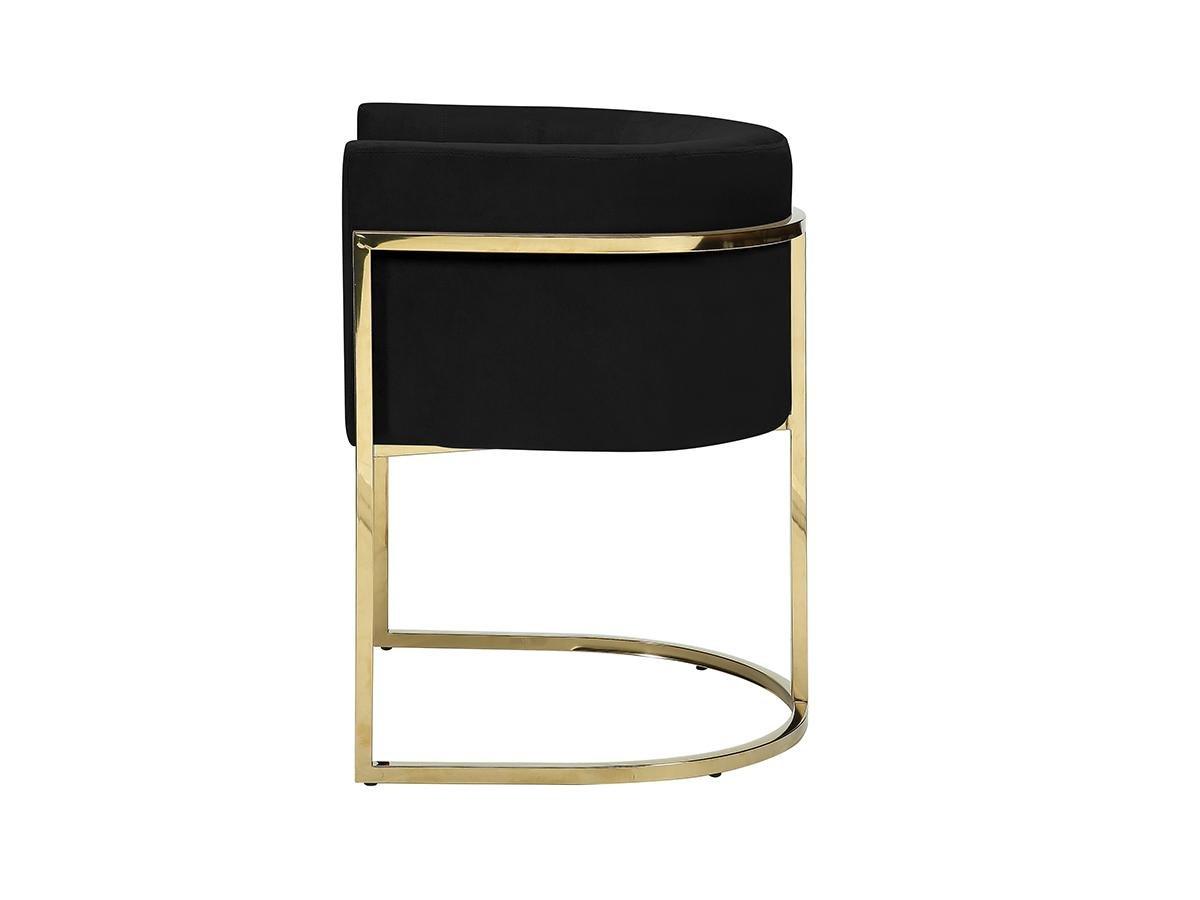 PASCAL MORABITO Lot de 2 chaises avec accoudoirs PERIA Velours acier inoxydable  