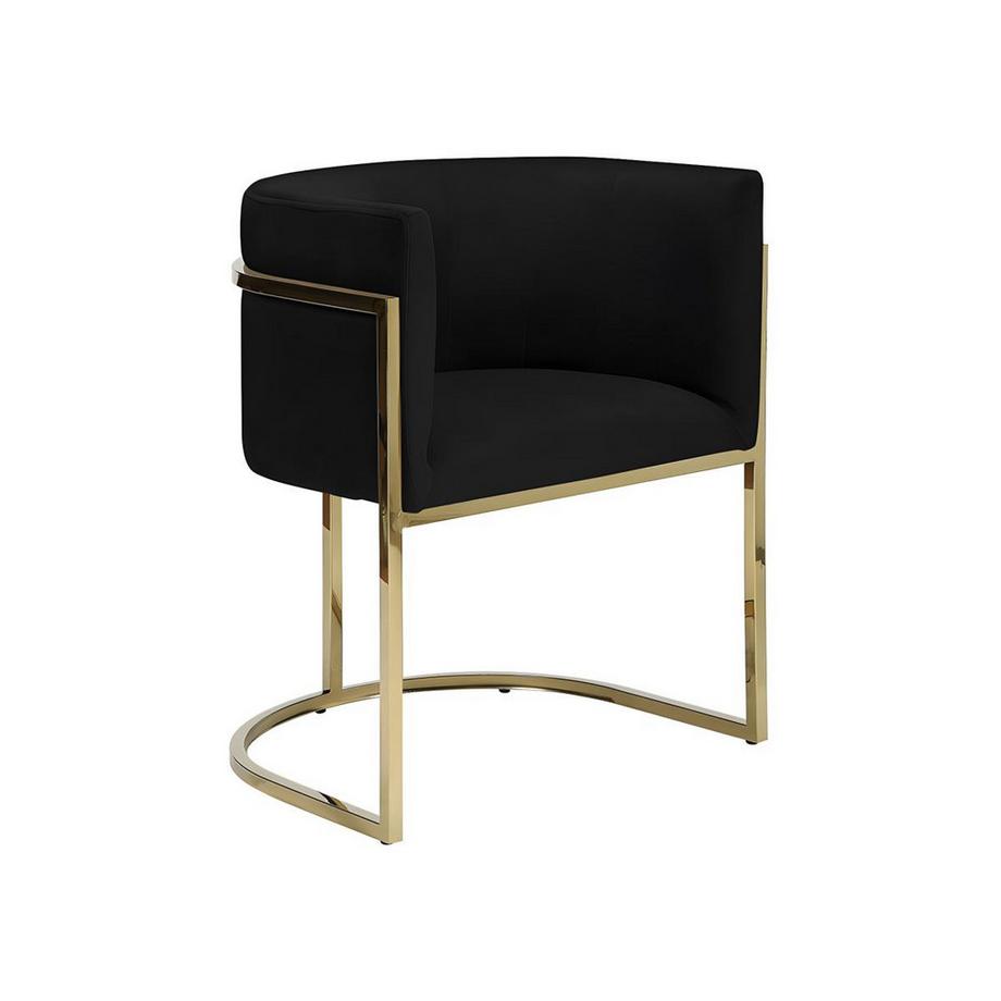 PASCAL MORABITO Sedie con braccioli in Velluto e Metallo Nero e Dorato Lotto di 2 PERIA  