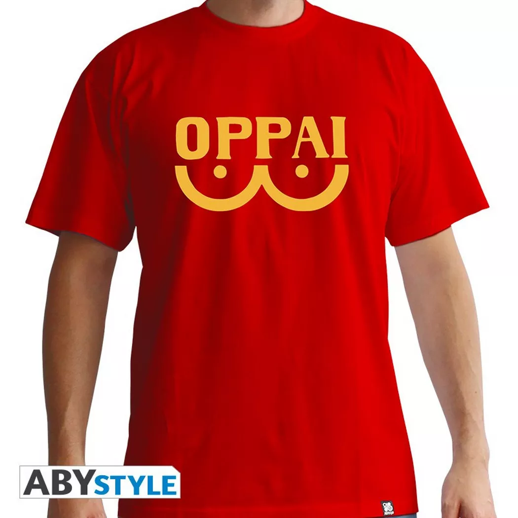 Abystyle - T-shirt - One Punch Man - Oppai S, für Herren, Rot Bunt, Größe S
