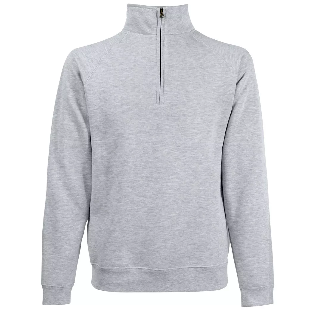 Fruit of the Loom - Zip Neck Sweatshirt, für Herren, Grau, Größe M