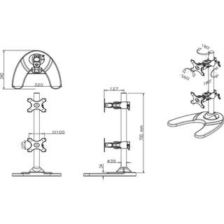 NewStar  Neomounts by  support moniteur de bureau 