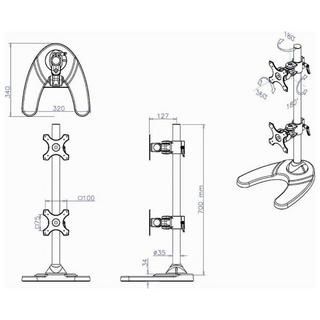 NewStar  Neomounts by  support moniteur de bureau 