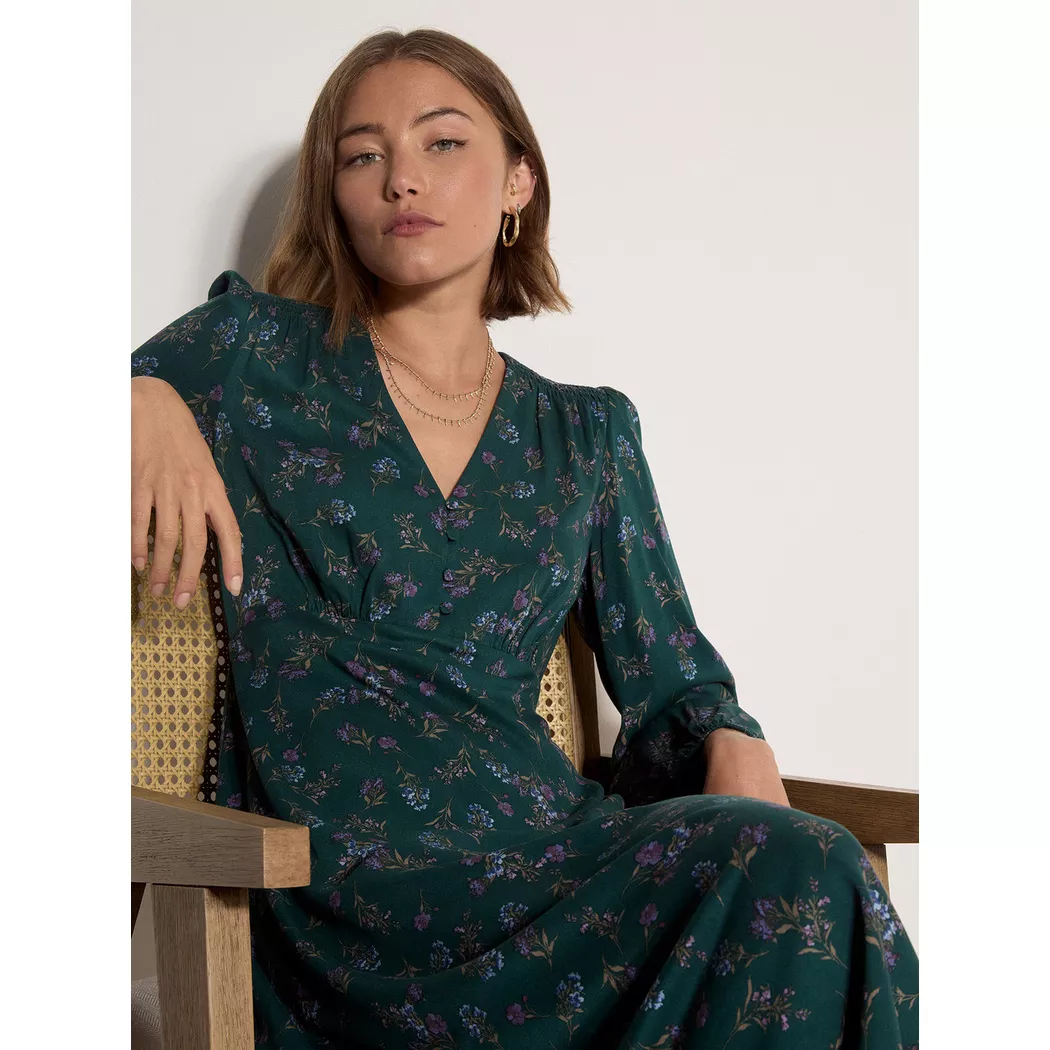 APRICOT - Midi-Kleid mit Blumenprint, für Damen, Grün, Größe XL