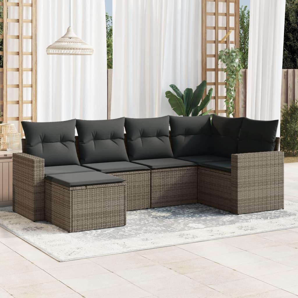 VidaXL set divano da giardino Polirattan  