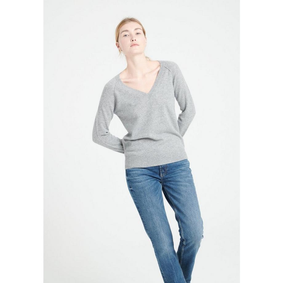 LILLY 6 Pullover mit V-Ausschnitt - 100% Kaschmir