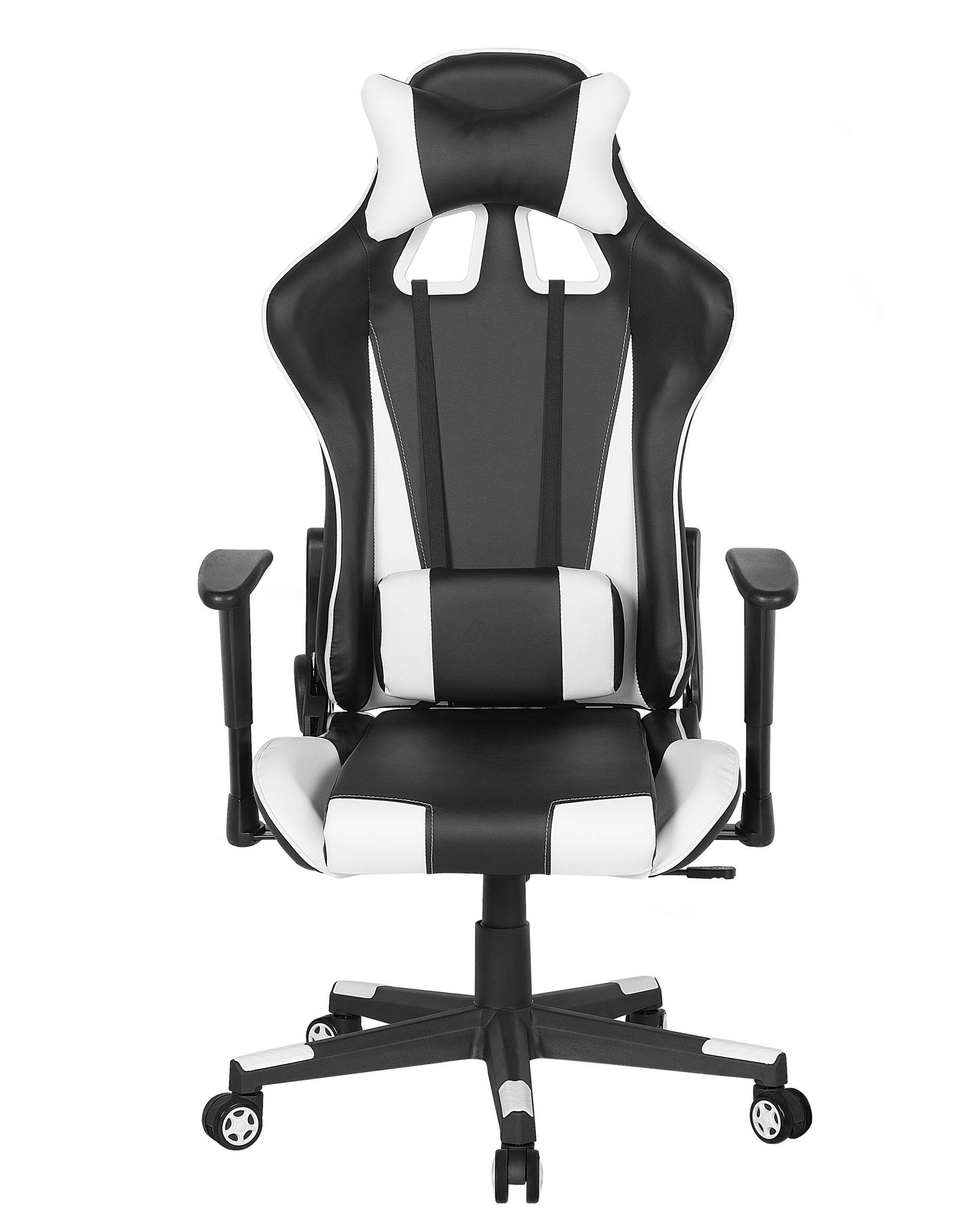 Beliani Chaise de bureau en Cuir PU Rétro GAMER  